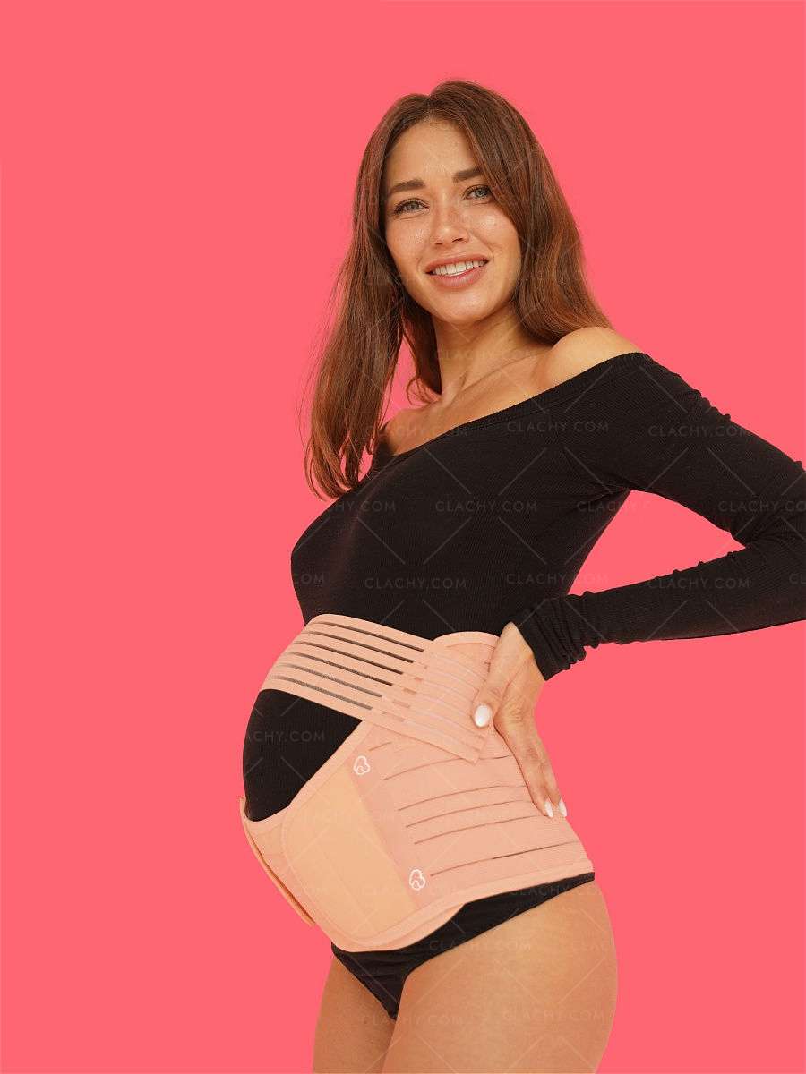 Unique Bargains Maternity Antepartum Belt Pregnant Women Abdominal Support  Waist Belly Band Pink : Target